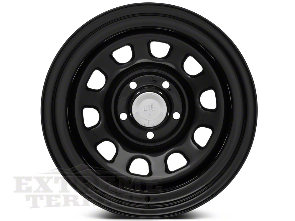 Mammoth D Window Black Steel Wheel; 15x10; -45mm Offset (87-95 Jeep Wrangler YJ)