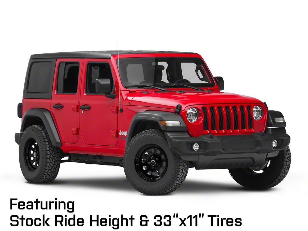 Mammoth D Window Black Steel Wheel; 17x9; -6mm Offset (18-25 Jeep Wrangler JL)