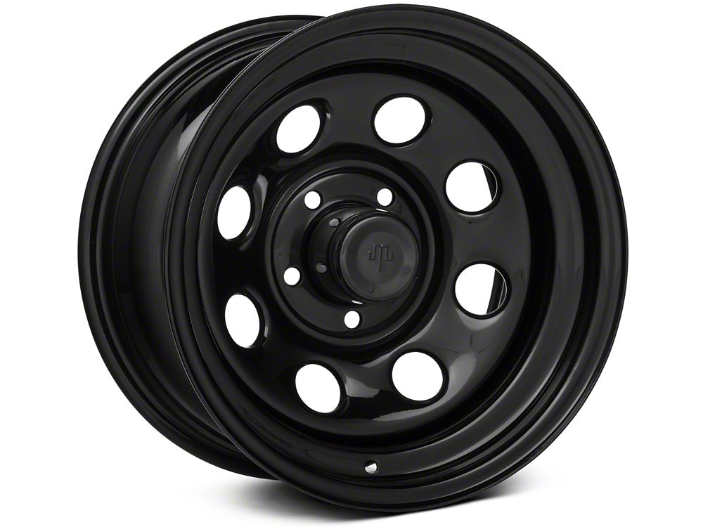 Mammoth 8 Black Steel Wheel; 15x8; -19mm Offset (87-95 Jeep Wrangler YJ)