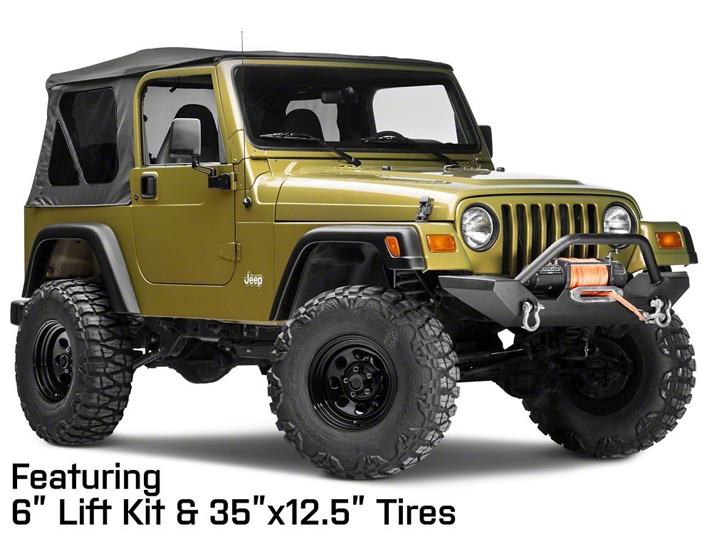 Mammoth 8 Black Steel Wheel; 15x8; -19mm Offset (97-06 Jeep Wrangler TJ)