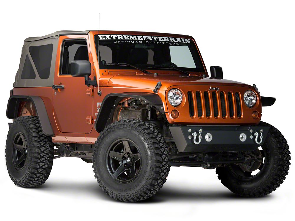 Mammoth Boulder Black 17x9 Wheel and BF Goodrich KM2 35x12.50R17 Tire Kit (07-18 Jeep Wrangler JK)