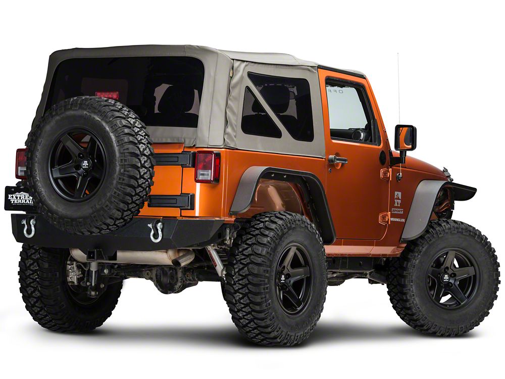 Mammoth Boulder Black 17x9 Wheel and BF Goodrich KM2 35x12.50R17 Tire Kit (07-18 Jeep Wrangler JK)