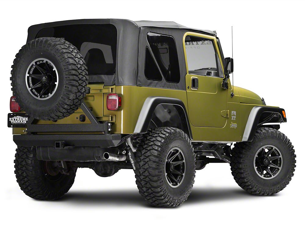 Mammoth Type 88 Matte Black 15x8 Wheel and Mickey Thompson Baja MTZ 33X12.50R15 Tire Kit (87-06 Jeep Wrangler YJ & TJ)