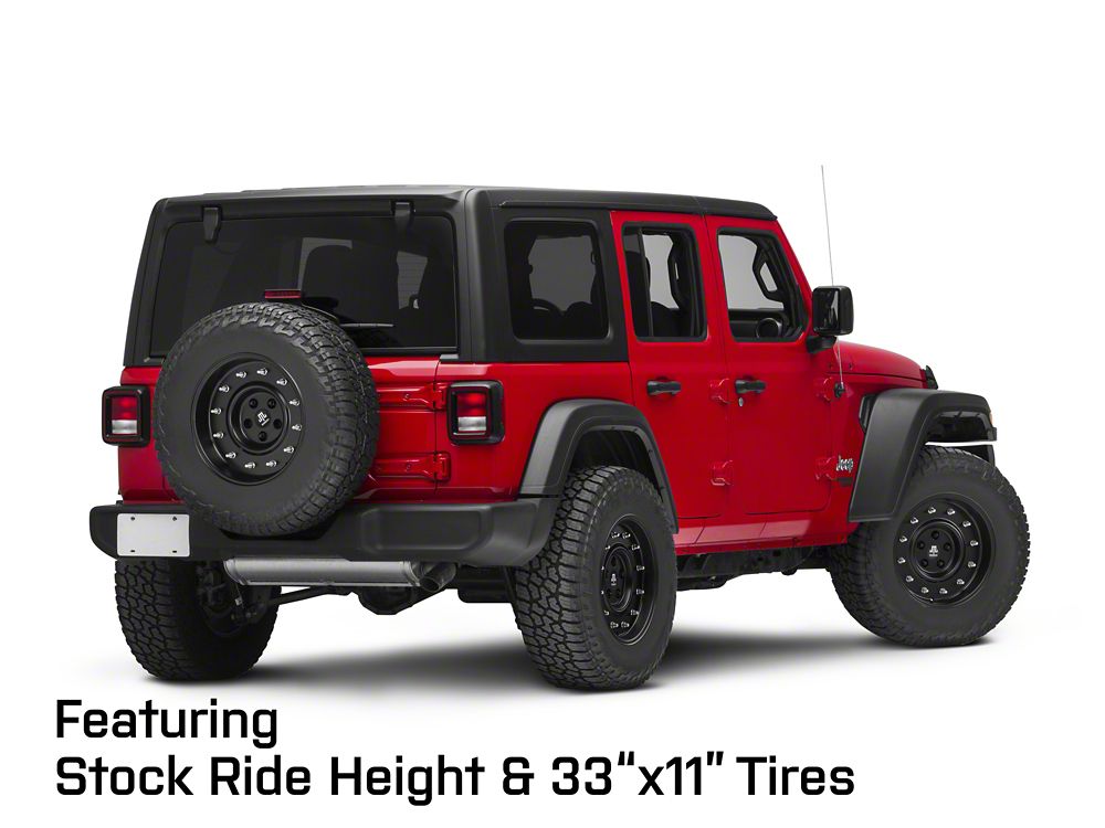 Mammoth General Matte Black Wheel; 17x9; -6mm Offset (18-25 Jeep Wrangler JL)