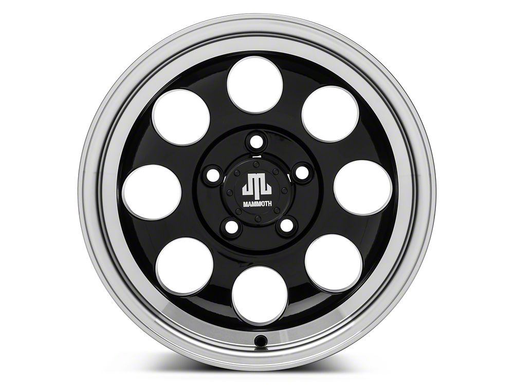 Mammoth 8 Black 15x8 Wheel and BF Goodrich All Terrain TA KO2 35x12.50R15 Tire Kit (87-06 Jeep Wrangler YJ & TJ)