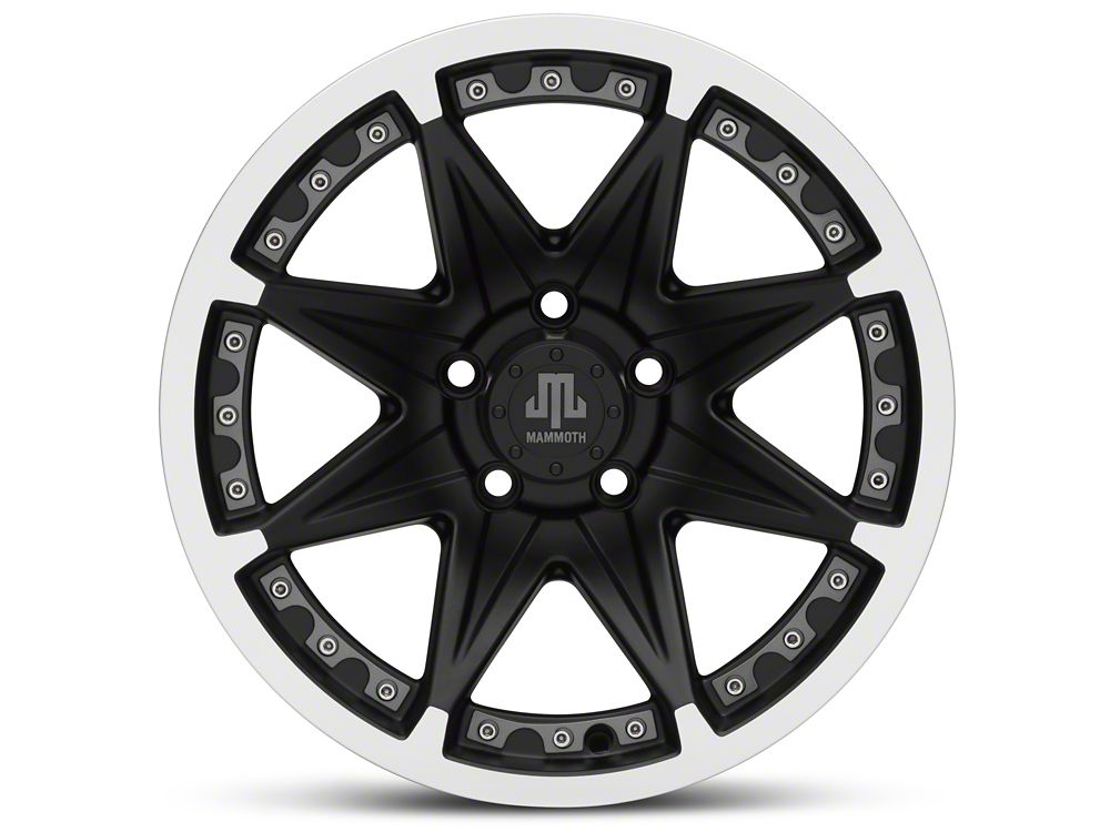 Mammoth Type 88 Black 16x8 Wheel and BF Goodrich All Terrain TA KO2 305/70R16 Tire Kit (87-06 Jeep Wrangler YJ & TJ)