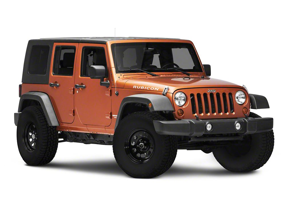 Mammoth D Window Black Steel 17x9 Wheel and BF Goodrich All Terrain TA KO2 315/70R17 Tire Kit (07-18 Jeep Wrangler JK)