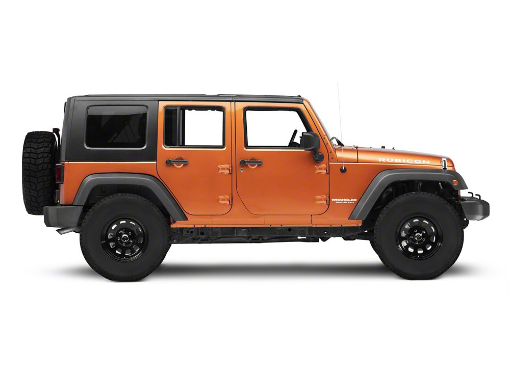 Mammoth D Window Black Steel 17x9 Wheel and BF Goodrich All Terrain TA KO2 315/70R17 Tire Kit (07-18 Jeep Wrangler JK)