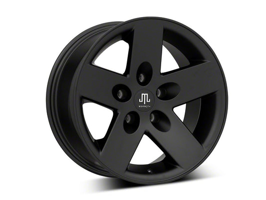 Mammoth Moab Black Wheel; 17x9; -6mm Offset (18-25 Jeep Wrangler JL)
