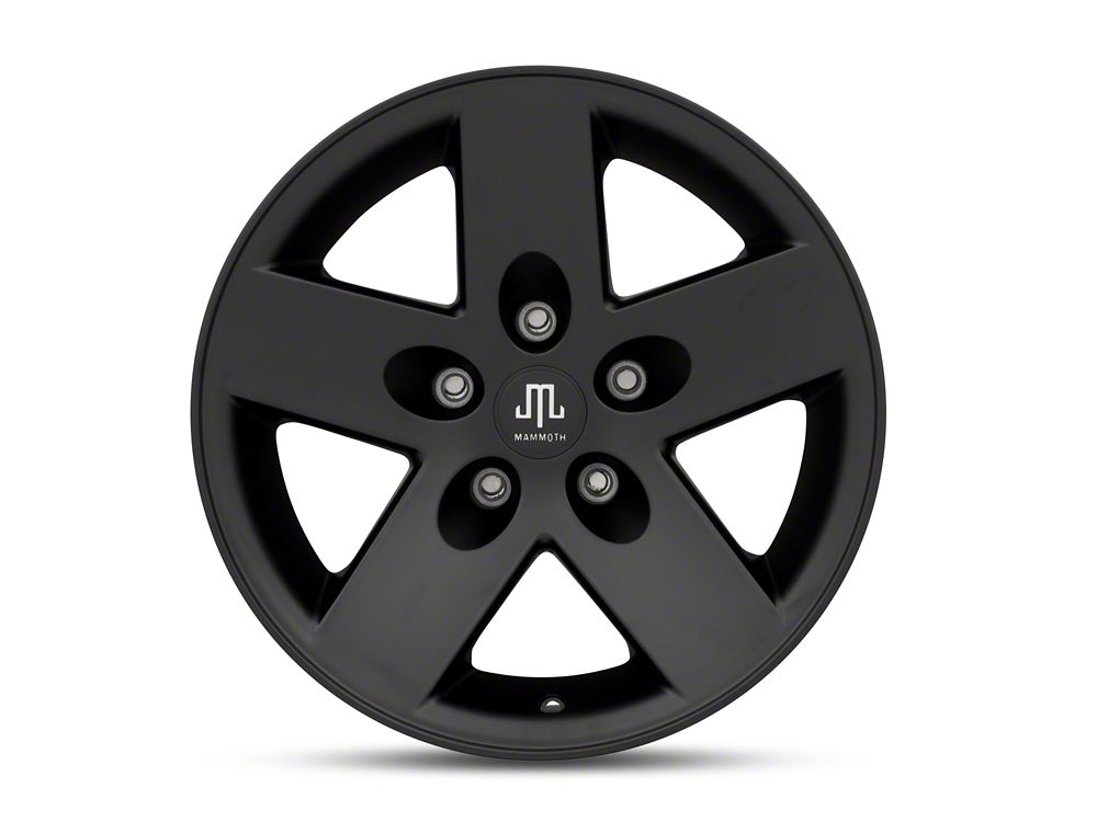 Mammoth Moab Black Wheel; 17x9; -6mm Offset (18-25 Jeep Wrangler JL)