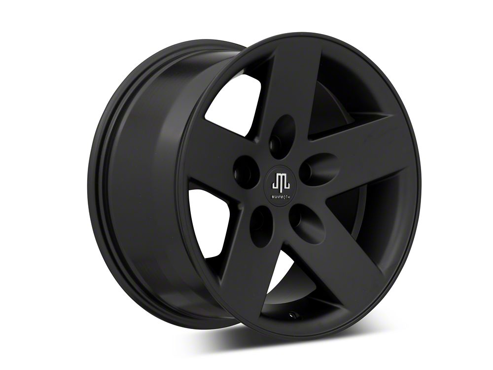 Mammoth Moab Black Wheel; 17x9; -6mm Offset (18-25 Jeep Wrangler JL)