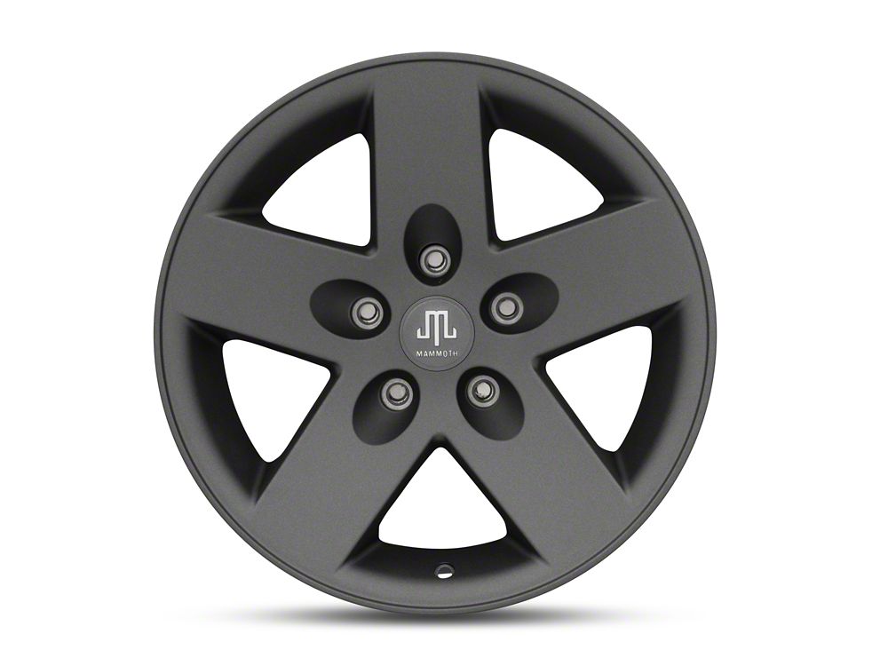 Mammoth Moab Charcoal Wheel; 17x9; -6mm Offset (18-25 Jeep Wrangler JL)