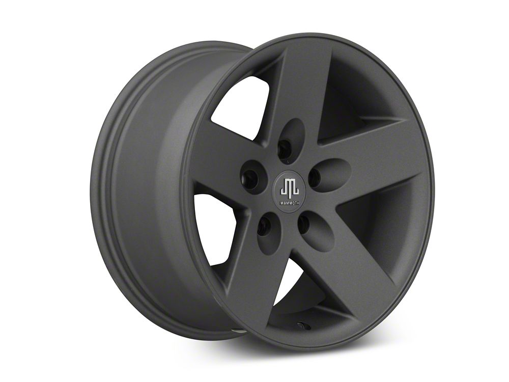 Mammoth Moab Charcoal Wheel; 17x9; -6mm Offset (18-25 Jeep Wrangler JL)
