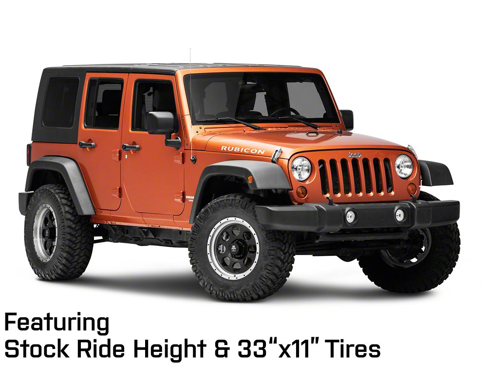 Mammoth 8 Aluminum Simulated Beadlock Black Wheel; 17x9; -6mm Offset (07-18 Jeep Wrangler JK)
