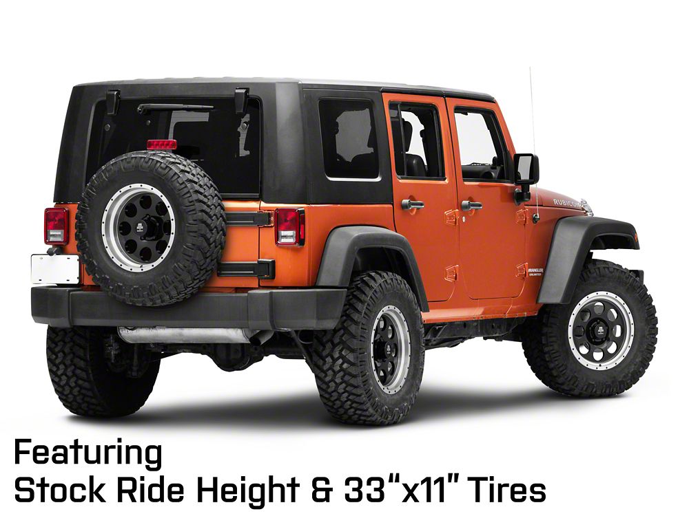Mammoth 8 Aluminum Simulated Beadlock Black Wheel; 17x9; -6mm Offset (07-18 Jeep Wrangler JK)