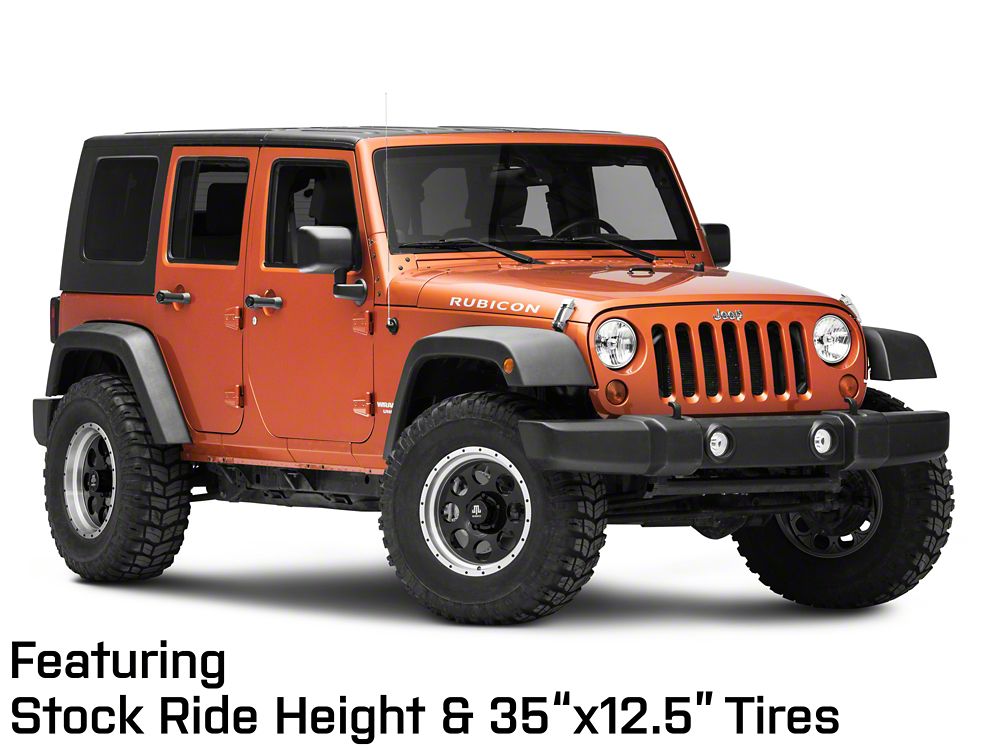 Mammoth 8 Aluminum Simulated Beadlock Black Wheel; 17x9; -6mm Offset (07-18 Jeep Wrangler JK)