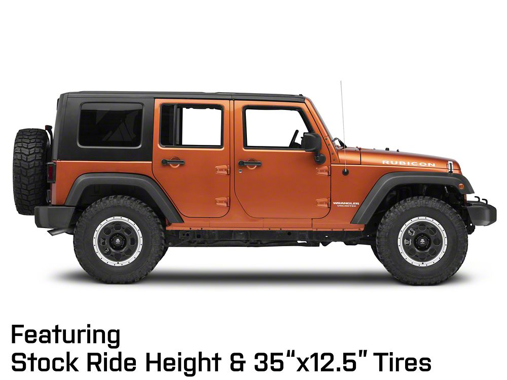 Mammoth 8 Aluminum Simulated Beadlock Black Wheel; 17x9; -6mm Offset (07-18 Jeep Wrangler JK)