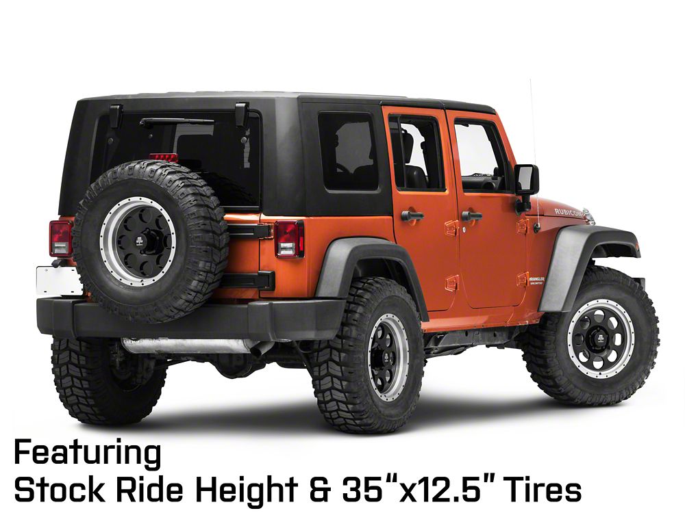 Mammoth 8 Aluminum Simulated Beadlock Black Wheel; 17x9; -6mm Offset (07-18 Jeep Wrangler JK)