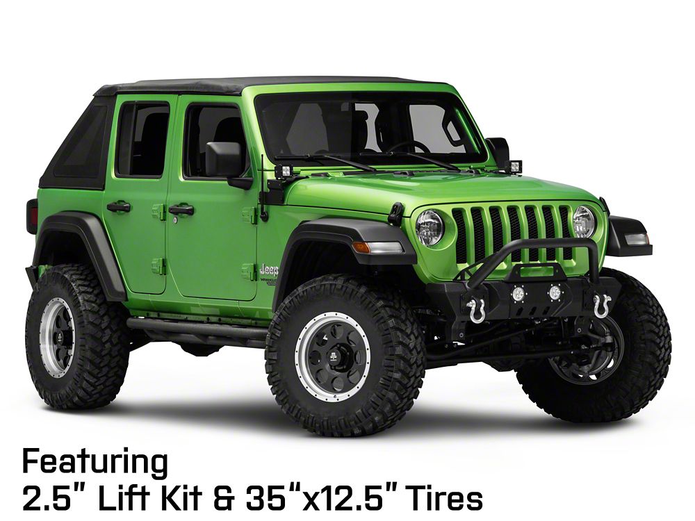 Mammoth 8 Aluminum Simulated Beadlock Black Wheel; 17x9; -6mm Offset (18-25 Jeep Wrangler JL)