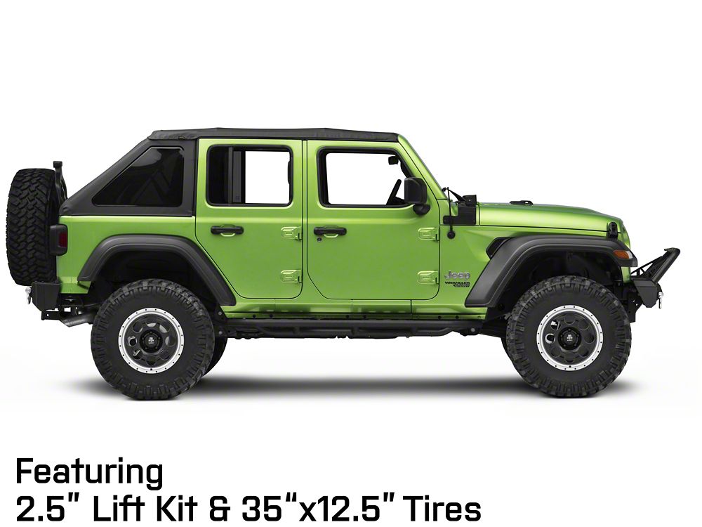 Mammoth 8 Aluminum Simulated Beadlock Black Wheel; 17x9; -6mm Offset (18-25 Jeep Wrangler JL)