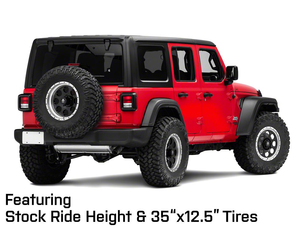 Mammoth 8 Aluminum Simulated Beadlock Black Wheel; 17x9; -6mm Offset (18-25 Jeep Wrangler JL)