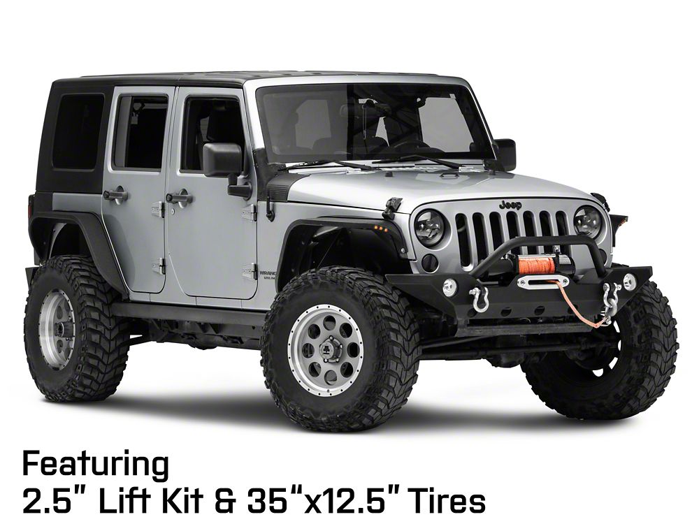 Mammoth 8 Aluminum Simulated Beadlock Anthracite Wheel; 17x9; -6mm Offset (07-18 Jeep Wrangler JK)