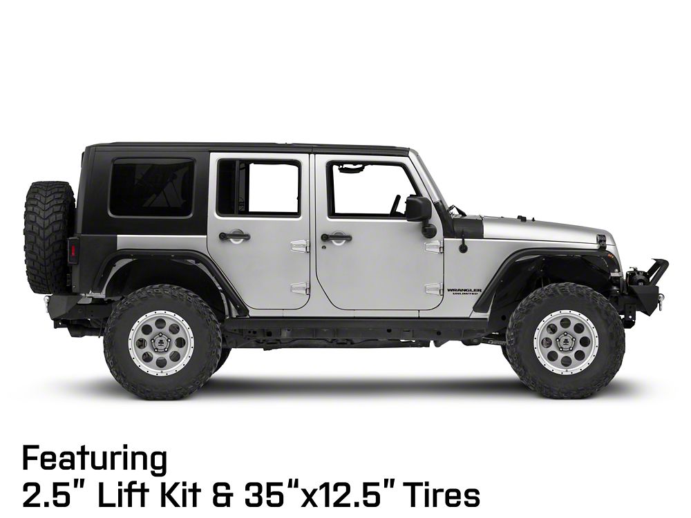 Mammoth 8 Aluminum Simulated Beadlock Anthracite Wheel; 17x9; -6mm Offset (07-18 Jeep Wrangler JK)