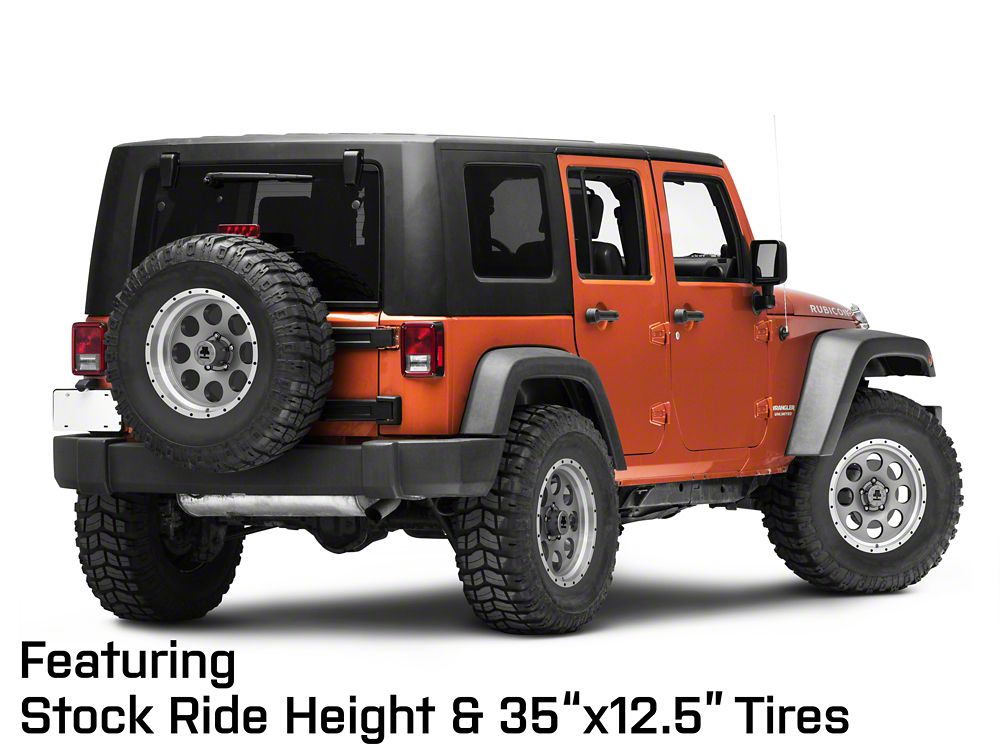 Mammoth 8 Aluminum Simulated Beadlock Anthracite Wheel; 17x9; -6mm Offset (07-18 Jeep Wrangler JK)
