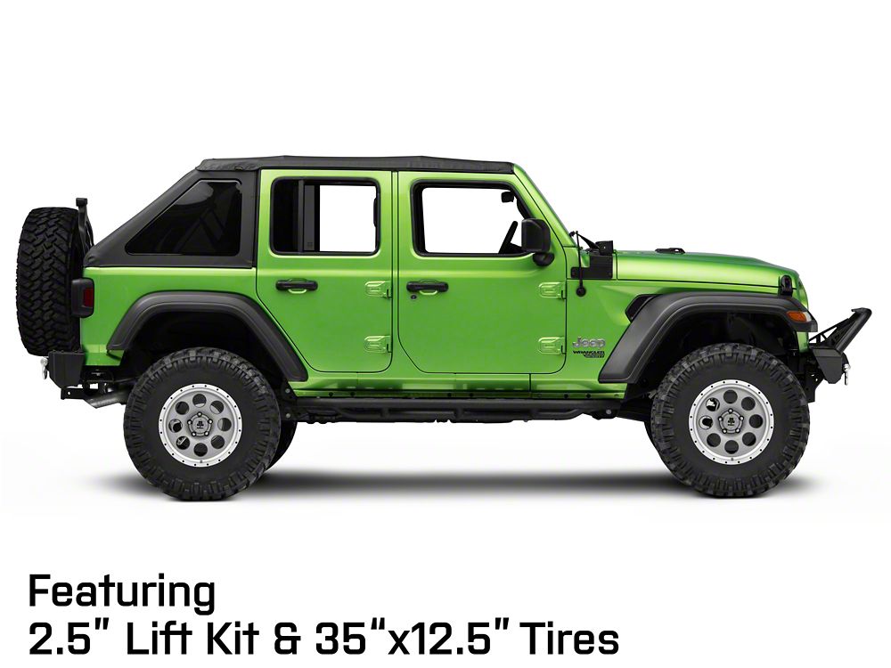 Mammoth 8 Aluminum Simulated Beadlock Anthracite Wheel; 17x9; -6mm Offset (18-25 Jeep Wrangler JL)