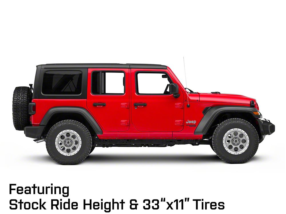Mammoth 8 Aluminum Simulated Beadlock Anthracite Wheel; 17x9; -6mm Offset (18-25 Jeep Wrangler JL)