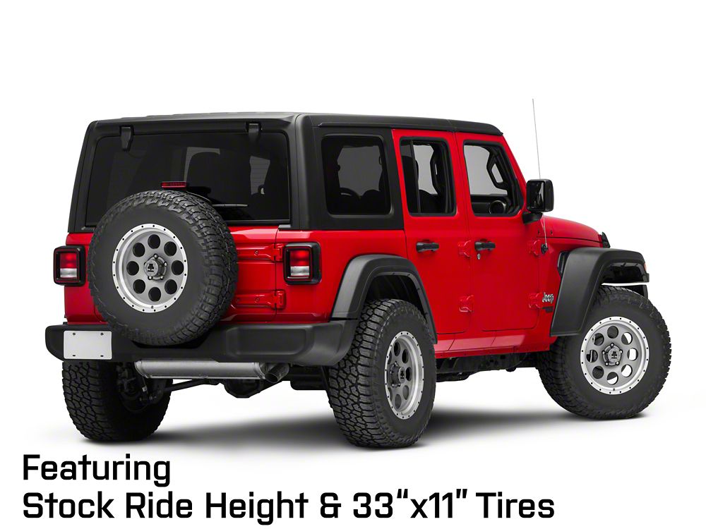 Mammoth 8 Aluminum Simulated Beadlock Anthracite Wheel; 17x9; -6mm Offset (18-25 Jeep Wrangler JL)
