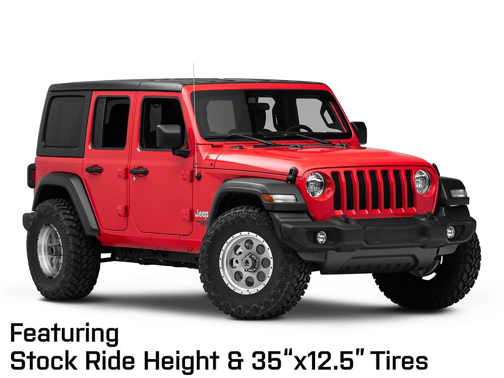 Mammoth 8 Aluminum Simulated Beadlock Anthracite Wheel; 17x9; -6mm Offset (18-25 Jeep Wrangler JL)