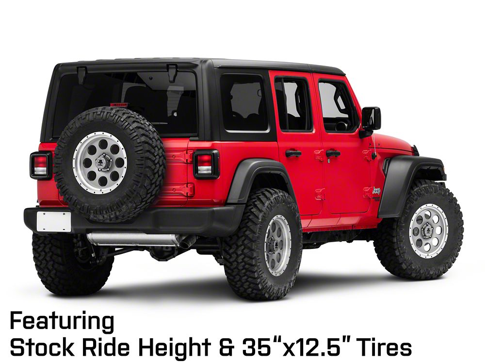 Mammoth 8 Aluminum Simulated Beadlock Anthracite Wheel; 17x9; -6mm Offset (18-25 Jeep Wrangler JL)