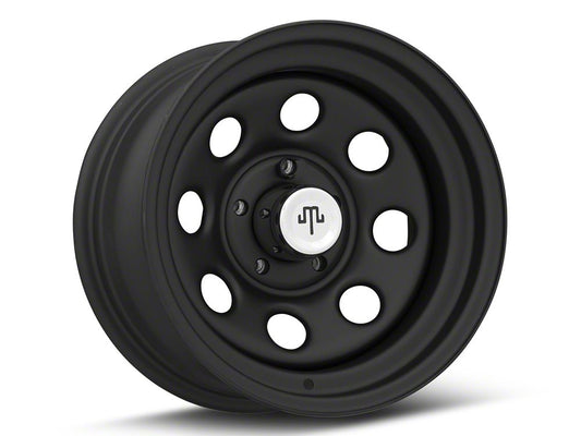 Mammoth 8 Steel Matte Black Wheel; 15x8; -19mm Offset (87-95 Jeep Wrangler YJ)