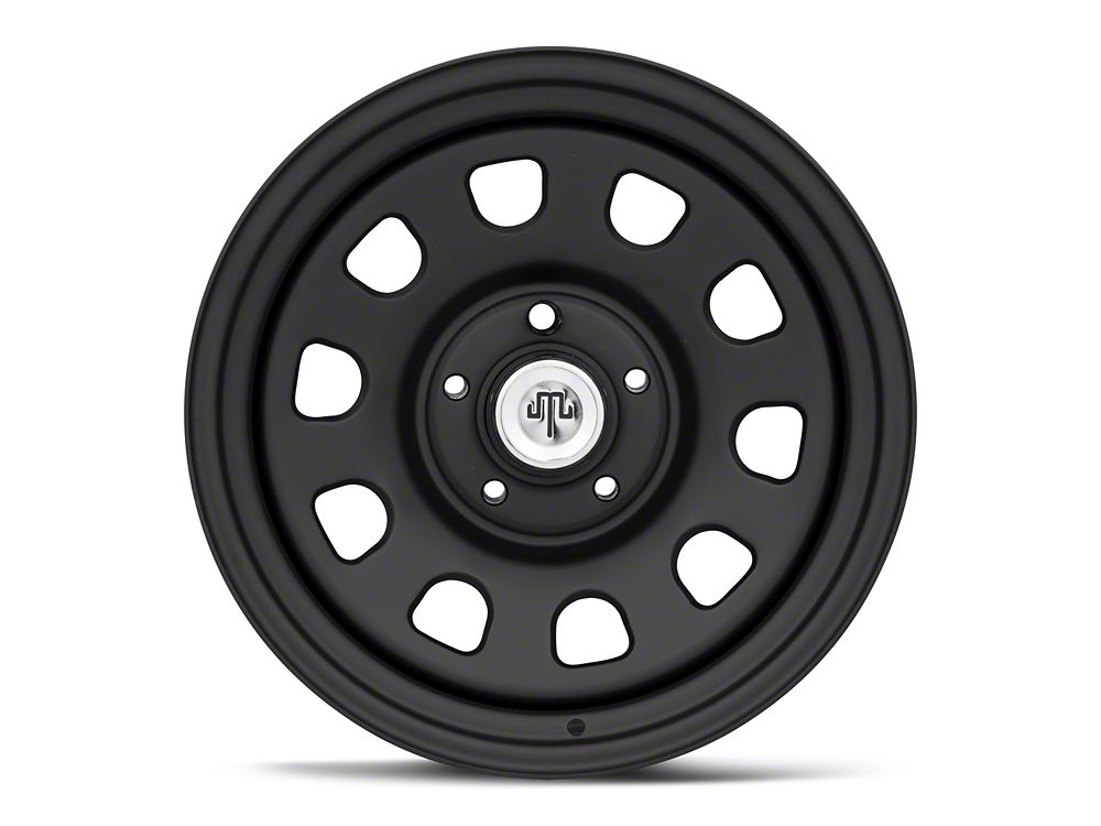 Mammoth D Window Matte Black Steel Wheel; 17x9; -6mm Offset (18-25 Jeep Wrangler JL)