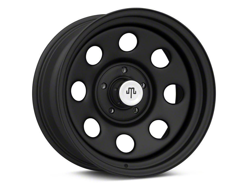 Mammoth 8 Steel Matte Black Wheel; 17x9; -6mm Offset (07-18 Jeep Wrangler JK)