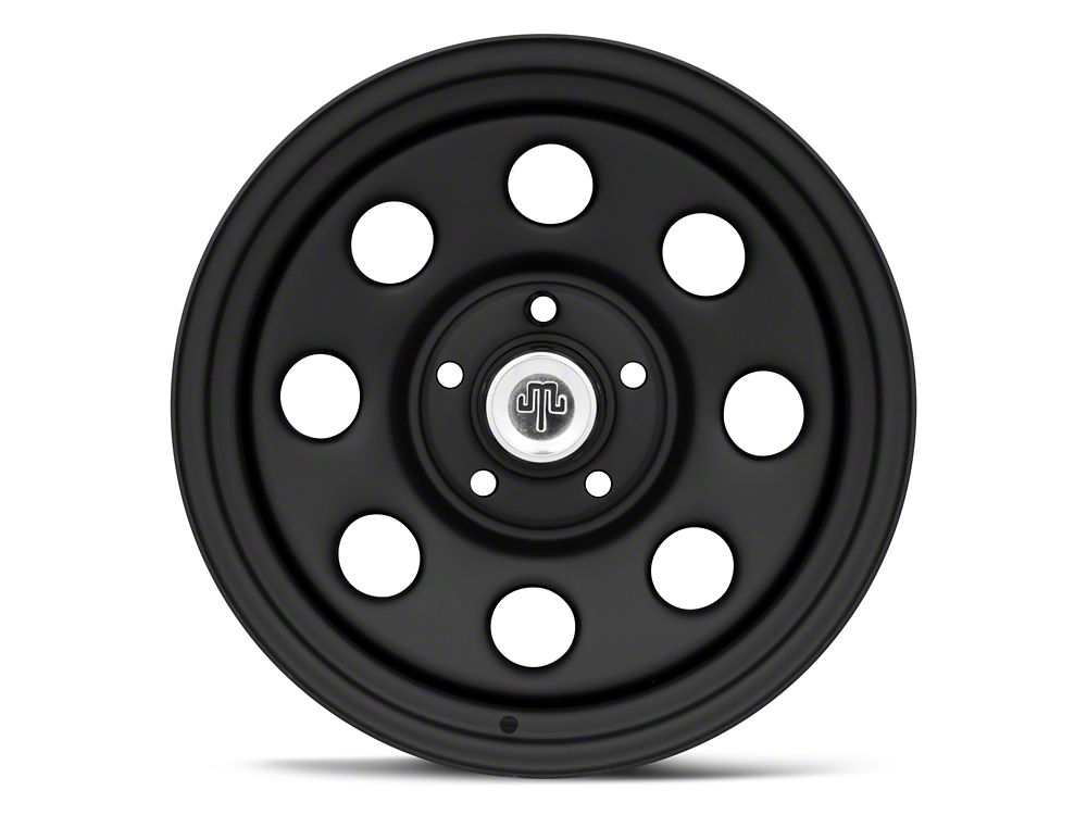 Mammoth 8 Steel Matte Black Wheel; 17x9; -6mm Offset (07-18 Jeep Wrangler JK)