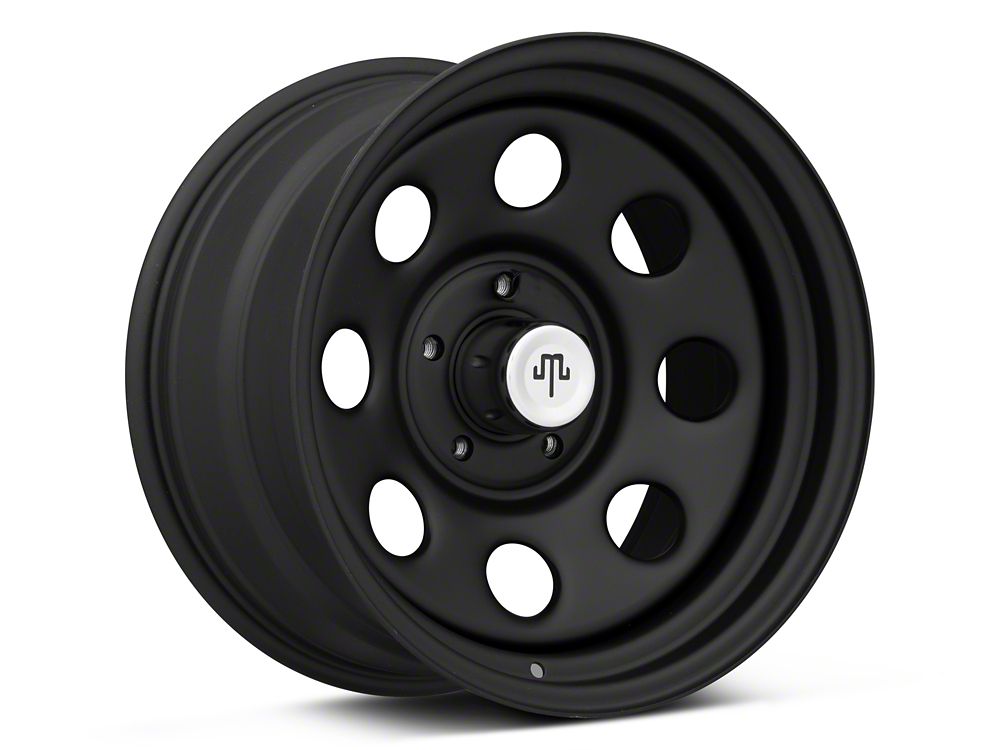 Mammoth 8 Steel Matte Black Wheel; 17x9; -6mm Offset (07-18 Jeep Wrangler JK)