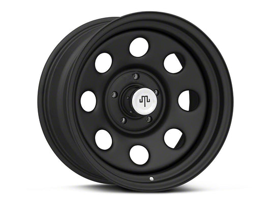 Mammoth 8 Steel Matte Black Wheel; 17x9; -6mm Offset (18-25 Jeep Wrangler JL)