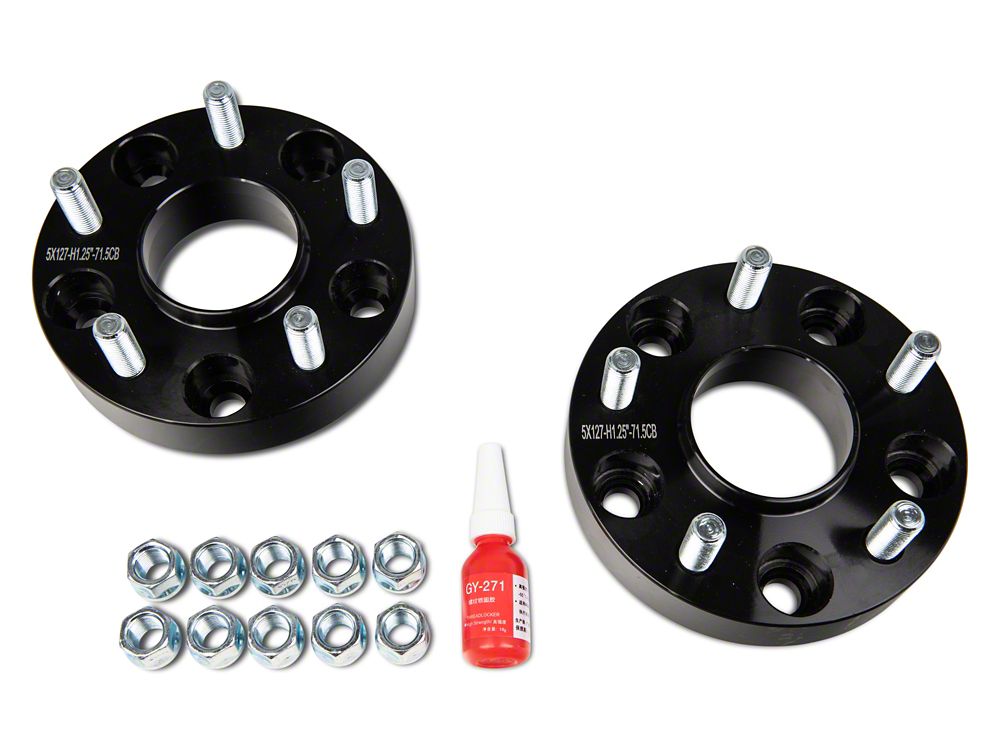 Mammoth 1.25-Inch Billet Wheel Spacers; Black (87-06 Jeep Wrangler YJ & TJ)
