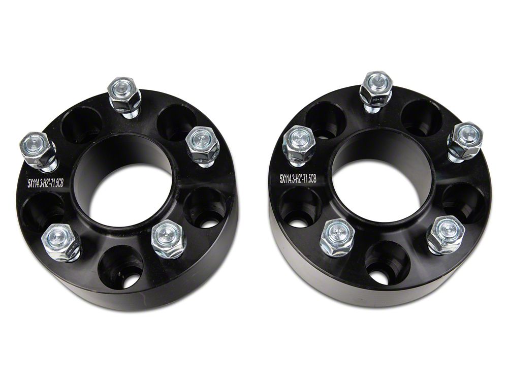 Mammoth 2-Inch Billet Wheel Spacers; Black (87-06 Jeep Wrangler YJ & TJ)