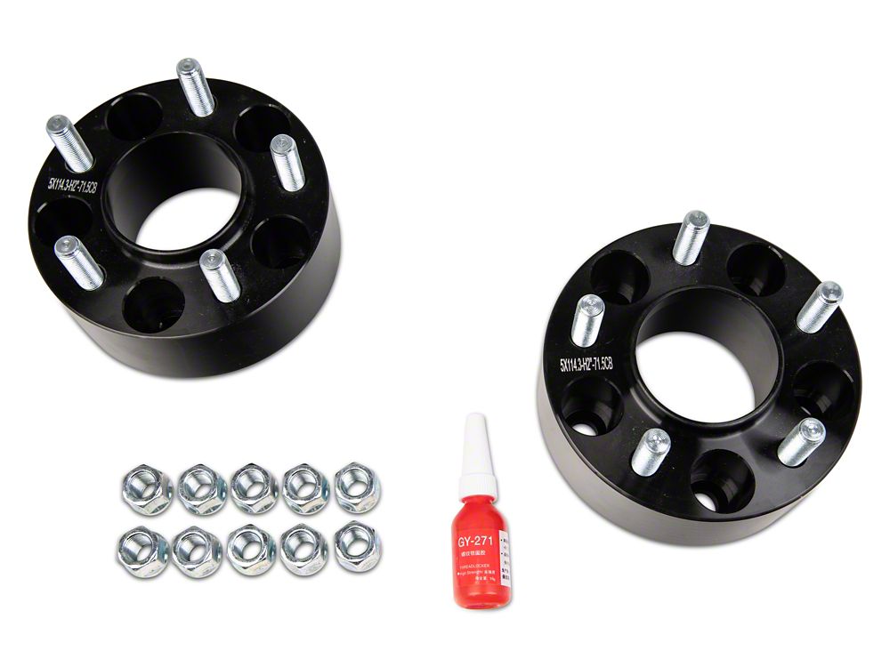 Mammoth 2-Inch Billet Wheel Spacers; Black (87-06 Jeep Wrangler YJ & TJ)