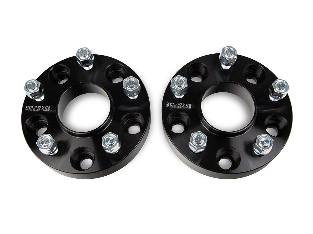 Mammoth 1.50-Inch Billet Wheel Spacer Adapters; Black; 5x4.5 to 5x5 (87-06 Jeep Wrangler YJ & TJ)