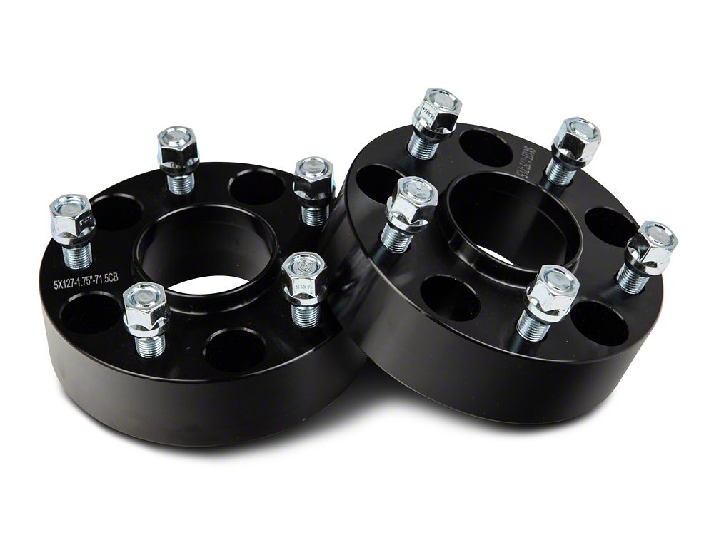 Mammoth 1.75-Inch Billet Wheel Spacers; Black (07-18 Jeep Wrangler JK)