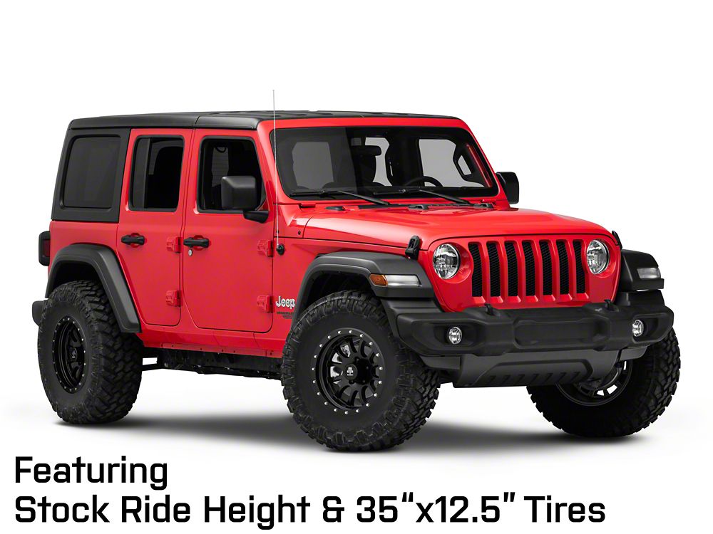 Mammoth 12 Hole Simulated Simulated Beadlock Matte Black Wheel; 17x9; -6mm Offset (18-25 Jeep Wrangler JL)
