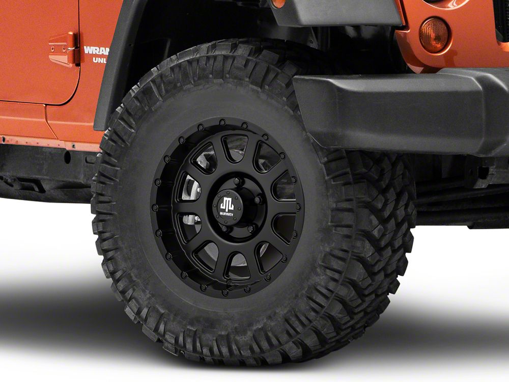 Mammoth 10 Hole Matte Black Wheel; 16x8; 0mm Offset (07-18 Jeep Wrangler JK)