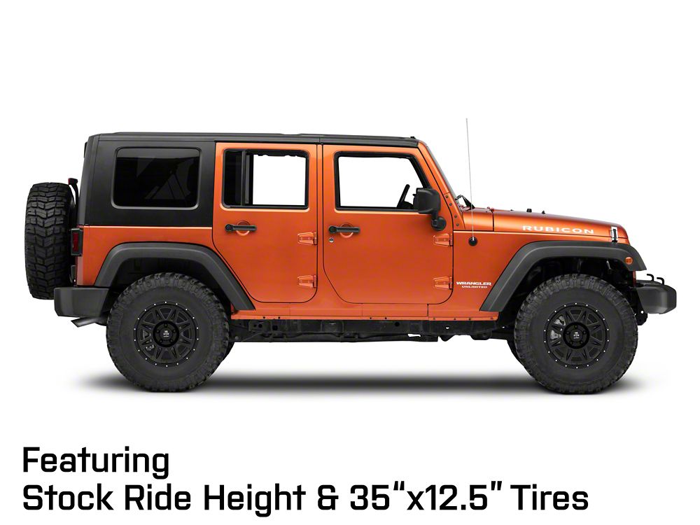 Mammoth Split 8 Simulated Beadlock Matte Black Wheel; 17x8; -6mm Offset (07-18 Jeep Wrangler JK)