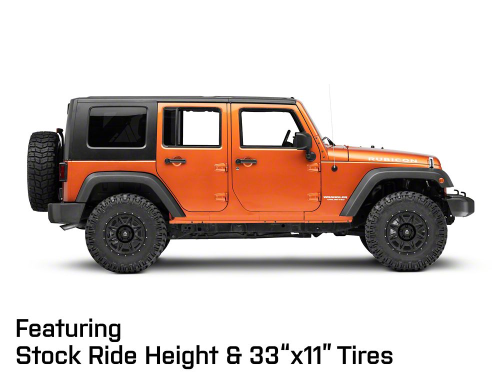 Mammoth Split 8 Simulated Beadlock Matte Black Wheel; 17x8; -6mm Offset (07-18 Jeep Wrangler JK)