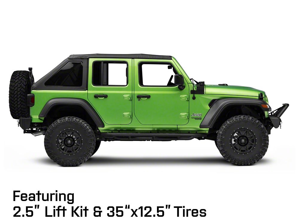 Mammoth Split 8 Simulated Beadlock Matte Black Wheel; 17x8; -6mm Offset (18-25 Jeep Wrangler JL)