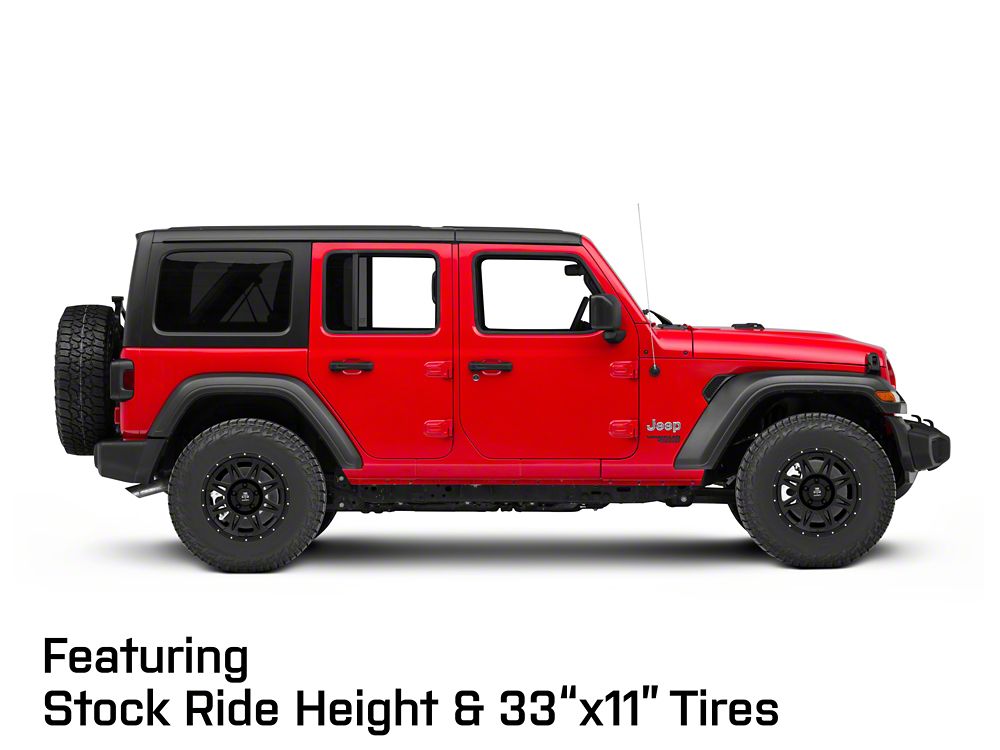 Mammoth Split 8 Simulated Beadlock Matte Black Wheel; 17x8; -6mm Offset (18-25 Jeep Wrangler JL)